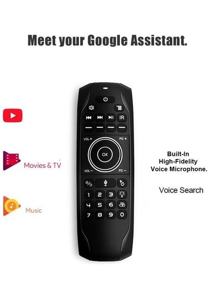 G7V Pro Aydınlatmalı Rus Klavye Gyro Sensör 2.4g Kablosuz Hava Fare Google Ses Uzaktan G7 V Pro Için H96 Max Android Tv Box Pc | Uzaktan Kumanda (Yurt Dışından)
