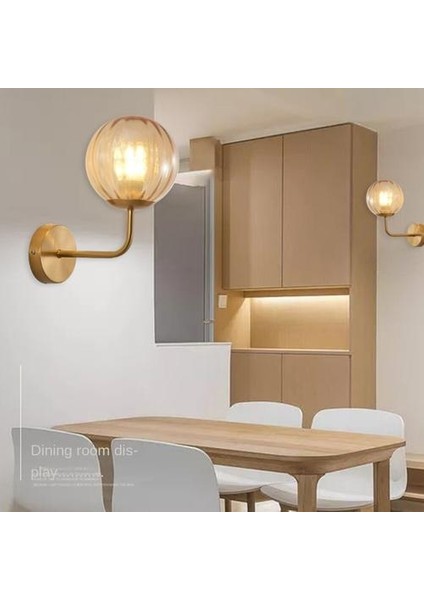 Kapalı Duvar Lambası, Yaratıcı Modern Minimalist Tarzı, 6101 Çizgiler Ve Amper; Amber Cam Abajur (Yurt Dışından)