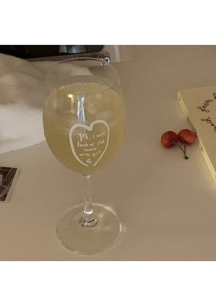 Lover Mektup Kalp Tatlım Goblet Kokteyl Cam Bar Parti Karıştırma Şarap Özel Içecekler Kadeh Sevgililer Günü Kupası | Şarap Kadehleri (Yurt Dışından)