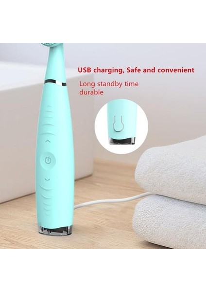 USB Şarj Edilebilir Yüz Temizleyici Fırça Silikon Su Geçirmez Gözenek Temizleyici Yıkama Fırça Cilt Masaj Yüz Temizleme Fırça | Elektrikli Yüz Temizleme Cihazları (Yurt Dışından) modelleri