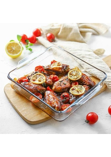 2000ML Mikrodalga Fırın Cam Pişirme Tavası Fırın Pişirme Çanası Batı Gıda Biftek Pan Mutfak Pişirme Yemekleri ve Amp;tavalar Snacks Maker | Kaseler (Yurt Dışından)