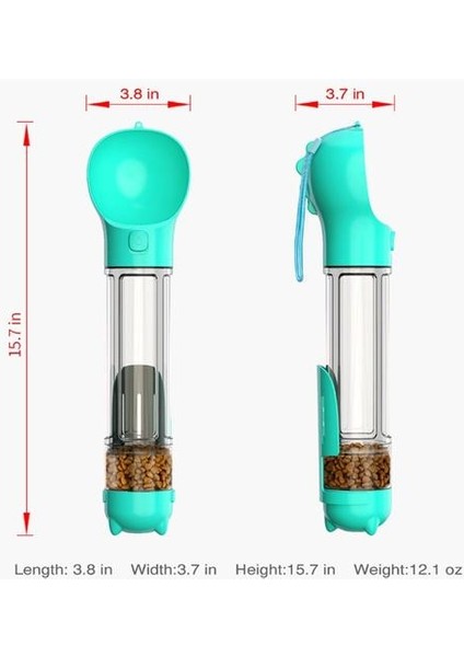 500MLPLASTIK Pet Seyahat Kupası, Taşınabilir, Açık Hava Seyahat Su Geçirmez Çok Fonksiyonlu Evcil Hayvan Içme Suyu (Yurt Dışından)