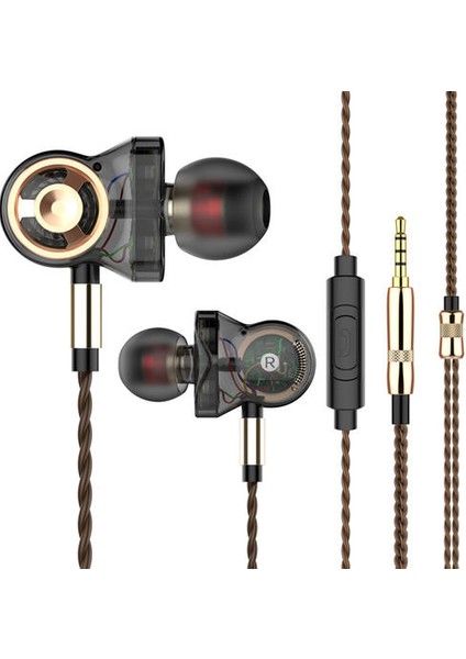 Mikrofon ile Kulak Kulak Kulaklık 6 Dinamik Sürücü Ünitesi Kulaklık Stereo Spor Hifi Subwoofer Kulaklıklar Monitör Kulakiçi | Kulak Kulaklık | Kulaklık Monitorheadset Ster (Yurt Dışından)
