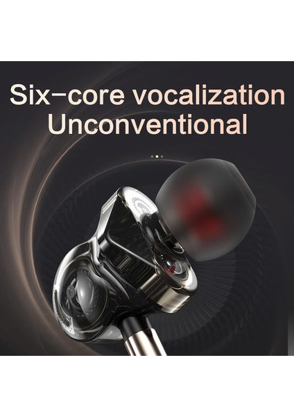 Mikrofon ile Kulak Kulak Kulaklık 6 Dinamik Sürücü Ünitesi Kulaklık Stereo Spor Hifi Subwoofer Kulaklıklar Monitör Kulakiçi | Kulak Kulaklık | Kulaklık Monitorheadset Ster (Yurt Dışından)