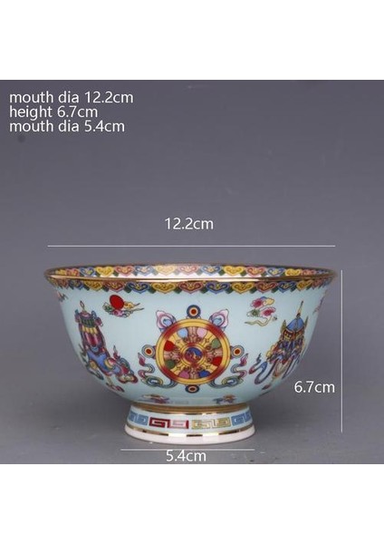 Qing Hanedanı Qianlong Pastel Boyalı Altın Sekiz Hazineleri Desen Kase Antik El Sanatları Porselen Ev Mobilyası Antika Kase | Kaseler (Yurt Dışından) fiyatları