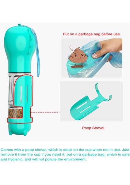 Taşınabilir Pet Kedi Köpek Su Şişesi Besleyici Içme Kase Dağıtıcı Poop Kürek ile Plastik Torbalar Sızdırmaz Kilit Pet Ürünleri Satış | Köpek Besleme (Yurt Dışından) modelleri