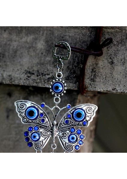 1 Adet Rüzgar Çanları Türkiye Evil Göz Koltukları Muska Ev Duvar Asılı Dekor Nimet Koruma Hediye Dream Catcher Mavi Rhinestone | Rüzgar Çanları ve Amp;asılı Süslemeler (Yurt Dışından)