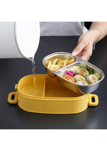 Paslanmaz Çelik Yalıtımlı Öğle Yemeği Kutusu Öğrenci Okulu Çok Katmanlı Öğle Yemeği Kutusu Sofra Takımı Bento Gıda Konteyner Depolama Kahvaltı Kutuları | Öğle Yemeği Kutuları (Sarı) (Yurt Dışından) indirimleri