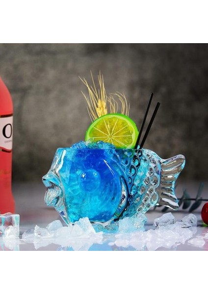 Yaratıcı 3D Şeffaf Balık Şekli Bar Kokteyl Cam Parti Kalın Ağır Güzel Smoothies Kase Kupası Soğuk Içecek Tiki Gözlük Kupa | Kokteyl Camı (Yurt Dışından) fiyatları
