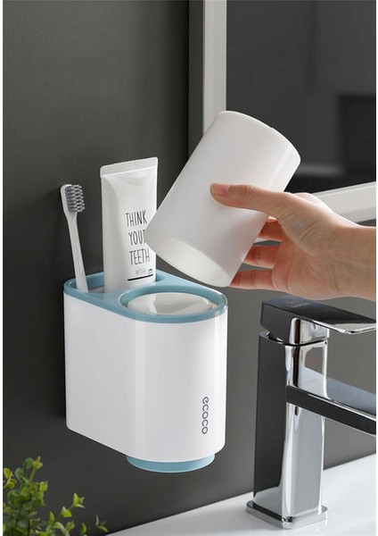 1 Takım Manyetik Banyo Aksesuarları Seti Diş Fırçası Kupası Tutucu Güçlü Vantuz Yıkama Kupası İle Ev Asılı Depolama Raf | Kupa Ve Amp;Bardak Tutucular (Yurt Dışından) fırsatları