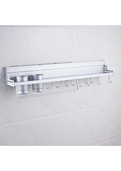 Duvara Monte Pot Pan Raf Çok Fonksiyonlu Mutfak Kitaplık Depolama Raf Şişe Raflı Silverware Caddy Çatal Blokları Hang | Raflar ve Amp; Amp;sahipler (Gümüş) (Yurt Dışından) fiyatları