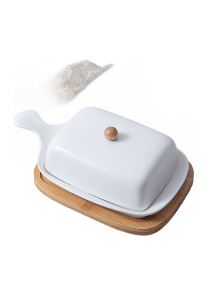 Nordic Stil Tereyağı Kutusu Seramik Tereyağı Sızdırmazlık Plakası Çanak Depolama Tepsisi Peyniri Gıda Saklama Kapları Kapaklı Keeper | Yemekler ve Amp;tabaklar (Yurt Dışından)
