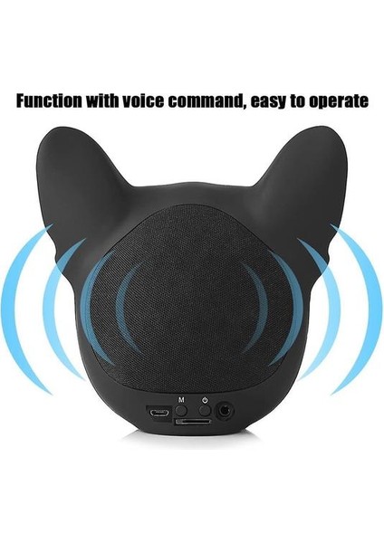 Bluetooth 4.1 Kablosuz Hoparlör, Açık Taşınabilir Mini Hoparlör Köpek Tipi Ile, 32G ile Bellek, Stereo Hoparlör Desteği Ses Kontrolü, Siyah (Yurt Dışından)