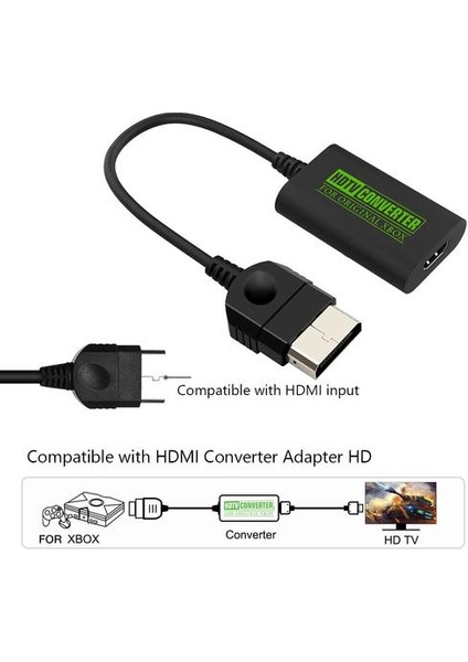 Retro Oyun Oyuncu HDMI Uyumlu Dönüştürücü Dijital Video Ses Adaptörü Için Xbox 480 P 720 P 1080I Hdtv Projektör Monitör Için | HDMI Kabloları (Yurt Dışından)