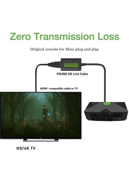 Retro Oyun Oyuncu HDMI Uyumlu Dönüştürücü Dijital Video Ses Adaptörü Için Xbox 480 P 720 P 1080I Hdtv Projektör Monitör Için | HDMI Kabloları (Yurt Dışından)