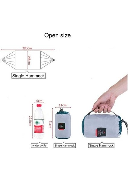 1 Kişi Ultralight Tek Kamp Hamak Açık Hamak Salıncaklar Asılı Çadır Taşınabilir Uyku Yatak | Uyku Tulumları (Yurt Dışından)
