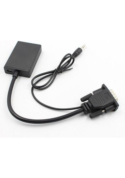 Siyah Taşınabilir USB 1080 P Dönüştürücü VGA Video Kablosu ile Video Laptop | HDMI Kabloları (Yurt Dışından)