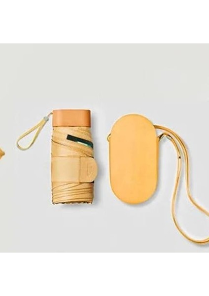 Altı Katlı Şemsiye Yağmur Veya Parlaklık Çift Kullanımlı Katlanır Şemsiye, Uv Geçirmez Güneşlik Kompakt Taşınabilir Güneş Şemsiyesi (Yurt Dışından)