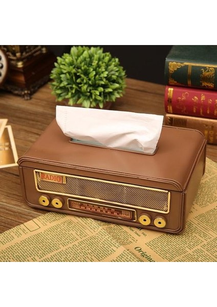 Retro Doku Kutusu, Vintage Dikdörtgen Tuvalet Kağıdı Depolama Konteyner Radyo Şekli Demir Doku Dispenseri Mutfak Evi | Doku Kutuları (Yurt Dışından)