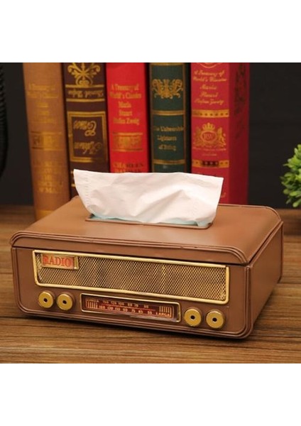 Retro Doku Kutusu, Vintage Dikdörtgen Tuvalet Kağıdı Depolama Konteyner Radyo Şekli Demir Doku Dispenseri Mutfak Evi | Doku Kutuları (Yurt Dışından)