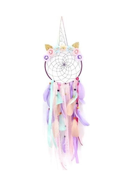 Gökkuşağı Unicorn Dream Catcher Asılı Duvar Dekorasyon Gümüş Horn Oturma Odası Için Taze Duvar Sanatı Asılı Ev Dekor | Rüzgar Çanları ve Amp;asılı Süslemeler (Yurt Dışından)