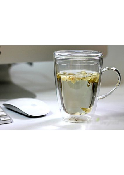1 Adet Yüksek Kalite Isıya Dayanıklı Çift Katmanlı Duvar Cam Bardak Glas Handgrip Kupalar Züccaciye 300 ml Bira Kupa Kapak | Cam Bardak | Çift Katmanlı Cam Bardak Çift Katmanlı Cam (Yurt Dışından)