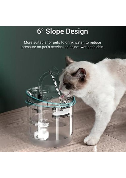 1.8l Otomatik Pet Su Çeşmesi Şeffaf Köpek Su Dağıtıcı Ultra Sessiz Clear Pet Içme Çeşmesi Kediler Köpekler Için Içme Çeşmesi | Kedi Besleme ve Amp;sulama Malzemeleri (Yurt Dışından) modelleri