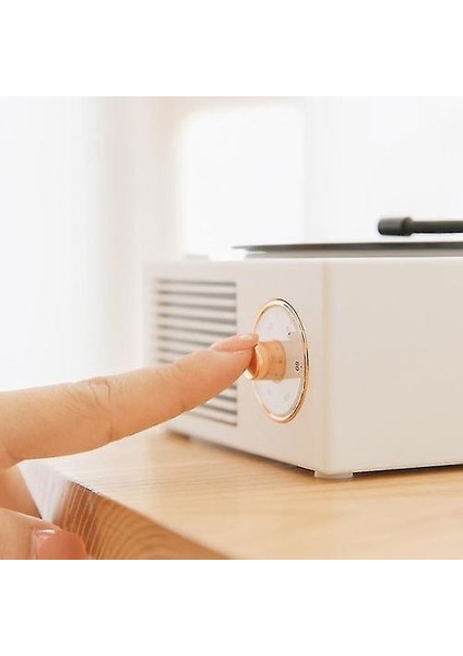 Hoparlörler Vinil Kayıt Çalar Bluetooth Hoparlör Kablosuz Subwoofer Masaüstü Ev Hoparlör Beyaz (Yurt Dışından) fırsatları