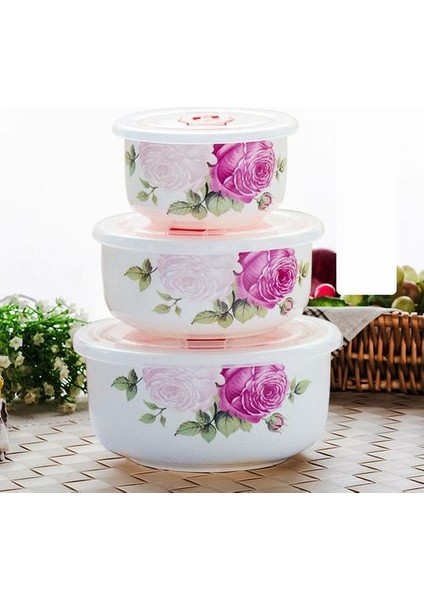 3 Adet Set, Gerçek Kemik Çini Öğle Yemeği Kutuları Öğle Yemeği, Yaratıcı Çiçek Kase, Elegent Seramik Kase, Pop Mısır Kutusu, Anlık Şehriye Kase | Kutu | Kutu Öğlen Kutusu Kutusu (Yurt Dışından)
