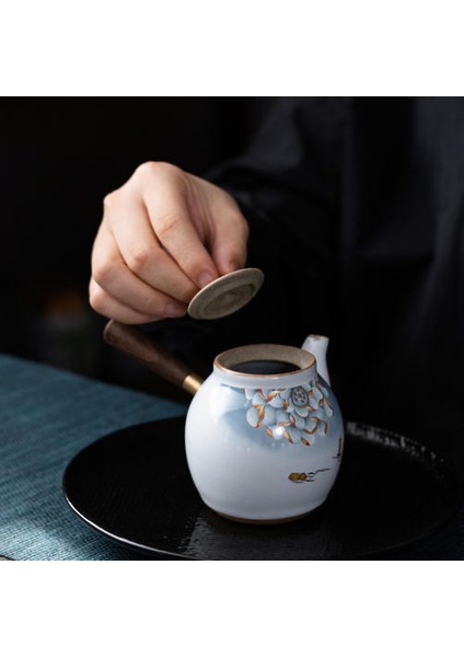 Ruihe Yan Saplı Pot Çin Seramik Kung Fu Demlik Tek Çaygın Gidon Küçük Çaydanlık Çay Demlik Çay Su Isıtıcısı Seramik Çaydanlık | Çaydanlıklar (Yurt Dışından)