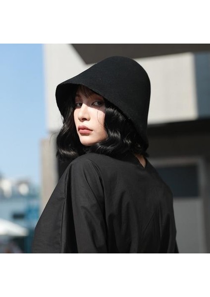 Klasik Kadın Kova Keçe Şapka Sonbahar Kış Yün Keçe Kone Cloche Hood Milliner Craft Şapkalar Blok Taban Body | Kadın Fedoraları (Yurt Dışından) fiyatları