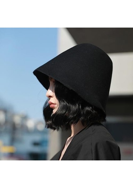 Klasik Kadın Kova Keçe Şapka Sonbahar Kış Yün Keçe Kone Cloche Hood Milliner Craft Şapkalar Blok Taban Body | Kadın Fedoraları (Yurt Dışından) modelleri