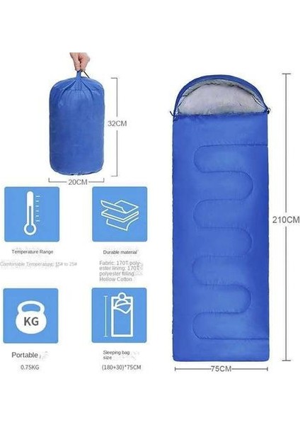 Sapal Bag Şok Canavar Taşınan Açık Hava Kampı (Mavi) (Yurt Dışından)