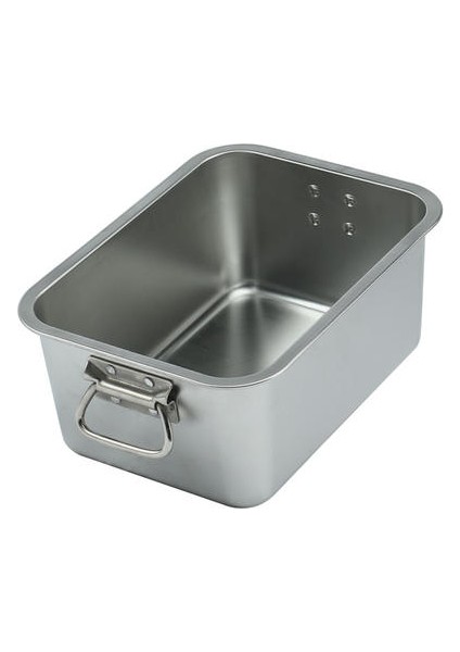 304 Paslanmaz Çelik Plaka Tepsi Kolu ile Dikdörtgen Kare Plaka Pişirme Çanak Derin Barbekü Barbekü Depolama Tepsileri Servis Metal | Depolama Tepsileri (36 * 27 * 10) (Yurt Dışından)