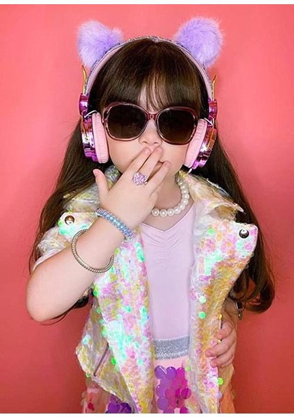 Sevimli Çocuklar Kablolu Kulaklık Mikrofon ile 3.5mm Müzik Stereo Kulaklık Bilgisayar Cep Telefonu Gamer Kedi Kulaklıklar Kız Hediye | Kulaklık / Kulaklık (Yurt Dışından)