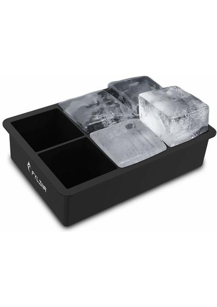 Buz Küpü Tepsileri (2 Set) - Siyah Silikon 6 Dev Buz Topu Küp Makinesi, Şeker Pudingi Jöle Süt Suyu Çikolata Kalıp Veya ... (Yurt Dışından) fırsatları