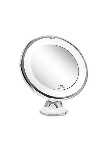 360 Rotasyon Esnek Led Makyaj Tıraş Aynası Işıklı 10x Büyüteç Makyaj Aynası Güç Kilitleme Vantuz Ayarlanabilir | Banyo Aynaları (Yurt Dışından)
