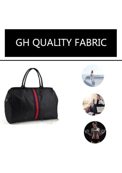 Kore Şerit Çanta Katlanabilir Duffle Çanta Seyahat Spor Spor Çantası Bagaj Çantası Erkekler ve Kadınlar Büyük Kapasiteli Seyahat Çantası | Katlanabilir Saklama Torbaları (Yurt Dışından)