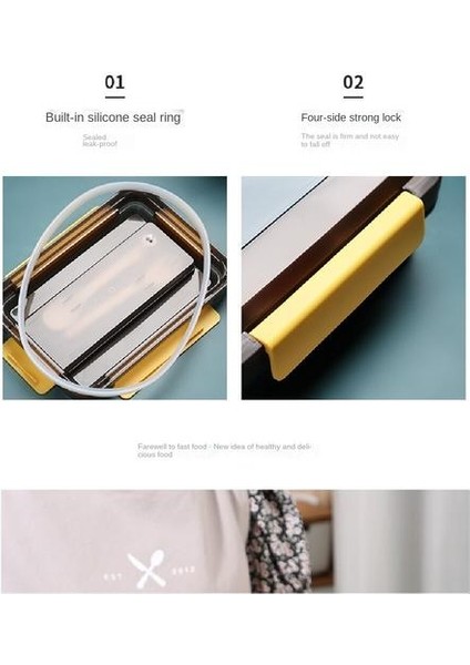 304 Paslanmaz Çelik Öğle Yemeği Kutusu, Ofis Çalışanları, Ilkokul Öğrencileri, Ayrılmış Dört Bölümlü Öğle Yemeği Kutusu (Yurt Dışından) fırsatları