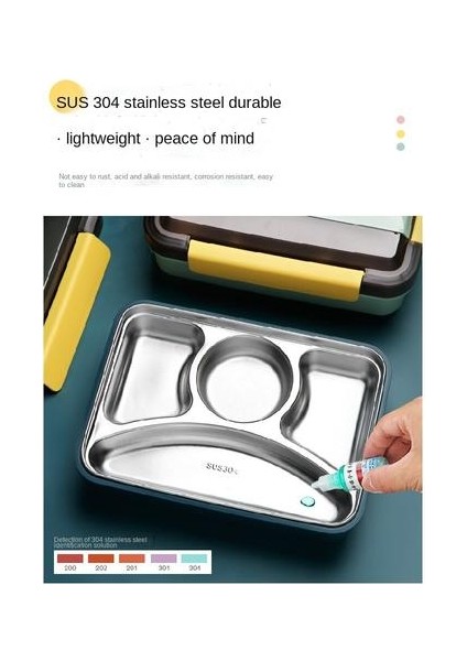 304 Paslanmaz Çelik Öğle Yemeği Kutusu, Ofis Çalışanları, Ilkokul Öğrencileri, Ayrılmış Dört Bölümlü Öğle Yemeği Kutusu (Yurt Dışından) indirimleri
