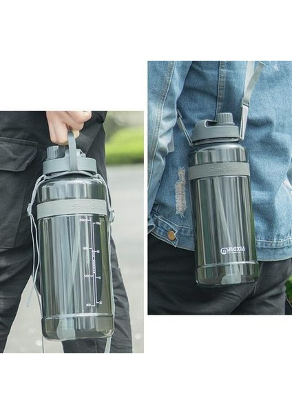 Su Içme Şişesi Spor Su Şişesi ile Saman Büyük Bpa Ücretsiz Şişeler Açık Büyük Şişe | Su Şişeleri (3000ML) (Yurt Dışından)