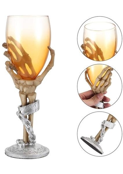 Sıcak !yaratıcı Hayalet Pençe El Cam Goblet Kişilik Ghost Başkanı Kafatası Kafa Pençe Viski Bira Şarap Cam Simülasyon Şarap Kadehi. | Highball Cam (Şerit) (Yurt Dışından)