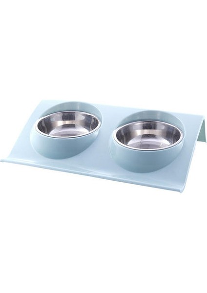 Çift Kaseler Pet Köpek Kedi Besleme Istasyonu Paslanmaz Çelik Su Yiyecek Kaseler Köpekler Için Besleyici Çözümü Kediler Malzemeleri | Köpek Beslemesi (Yurt Dışından)
