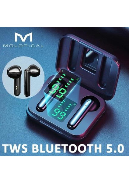 Molo Tws Bluetooth 5.0 Kablosuz Kulaklıklar Kablosuz Bluetooth Kulaklık Mic ile Spor Kulaklıklar Dokunmatik Kontrol Telefon Çağrı Kulaklıklar | Bluetooth Kulaklık ve Amp;kulaklıklar (Yurt Dışından)