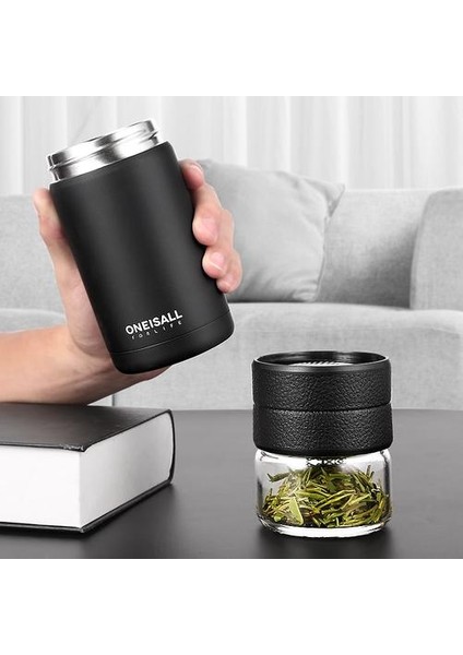 Termos Şişesi Paslanmaz Çelik Çay Bölümü Termo Bardak Cam Çay Süzgeci Termos Kupa Şişesi Vakum Şişeleri 600 ml | Vakum Şişeleri ve Amp;termoslar (Siyah) (Yurt Dışından) fiyatları