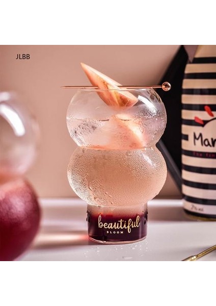 1 Adet Güzel Bloom Beau Martini Kokteyl Pint Cam Küresel Top Limonata Collins Kupa Tatlı Mus Kupası Yoğurt Dondurma Tumbler | Collins Cam (Şeffaf) (Yurt Dışından)