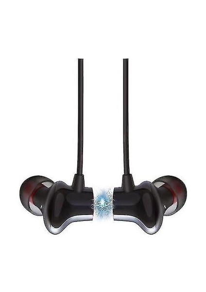 Boyun Monte Spor Bluetooth Kulaklık, Boyun Kablosuz Kulak Koşu Earoları (Siyah) (Yurt Dışından)
