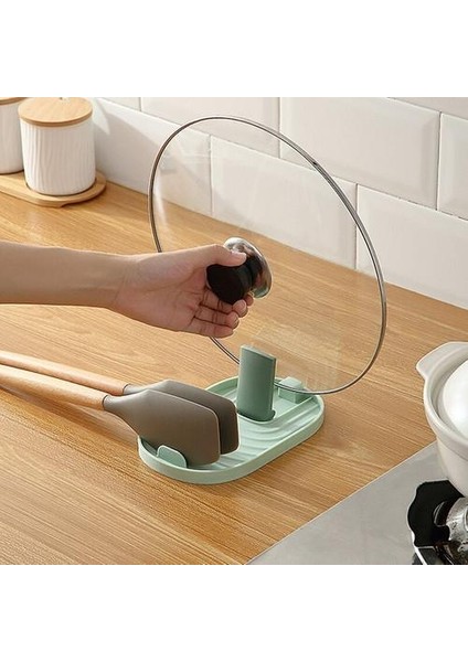 Çok Fonksiyonlu Kaşık Dinlenme ve Pot Kapak Tutucu Pot Kapak Tutucu Kaşık Dinlenme Tava Pot Kapak Kapak Lid Raf Raf Standı Tutucu | Raflar ve Amp;tutucular (Yurt Dışından)