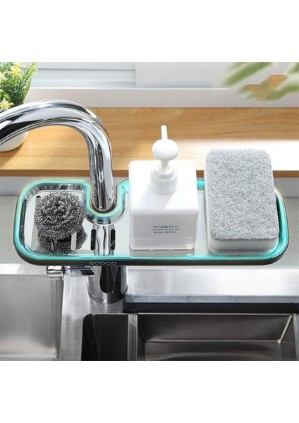 1 Adet Mutfak Paslanmaz Çelik Lavabo Drenaj Raf Sünger Depolama Musluk Tutucu Sabun Süzgeç Raf Sepet Organizatör Banyo Accessorie | Duvara Monte Mutfak Rafları (Yurt Dışından)