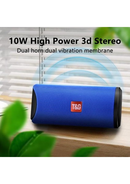 Taşınabilir Hoparlör Açık Hoparlör Kablosuz Bluetooth Ses Sütun USB Tf Kart Fm Radyo Müzik 3D Stereo Subwoofer | Taşınabilir Hoparlörler (TG113-MAVI) (Yurt Dışından)